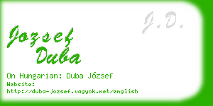 jozsef duba business card