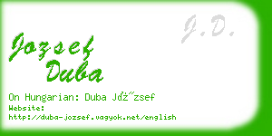 jozsef duba business card